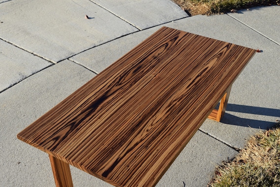 Zebra wood table top deals