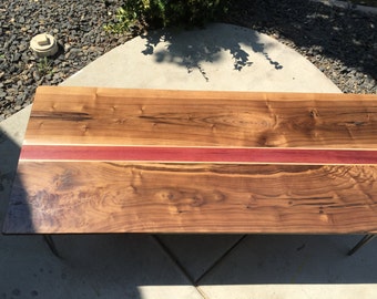 Beautiful Walnut, Purpleheart and Maple Hardwood Coffee Table