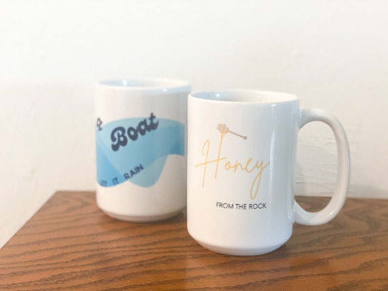 Honey From the Rock Mug, Christian Coffee Cup, Bible Verse Mug, Inspirational Faith Gift, Mom Gift, Grandma Gift, Religious Latte Cup image 5