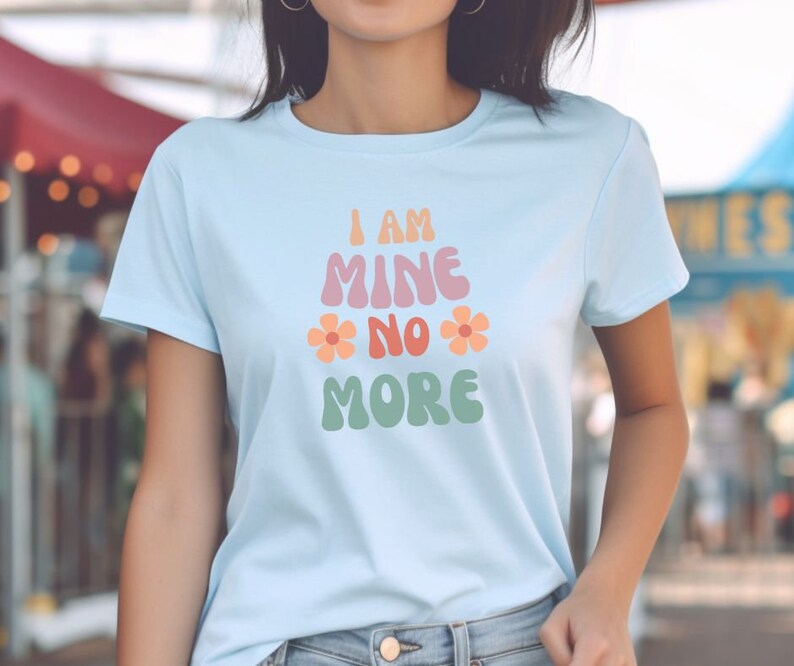 I Am Mine No More Christian Womens Tee, Faith T-Shirt, Short Sleeve Jersey Tee, Faith-Inspired T-Shirt, Gift for Her, Mom Gift image 3