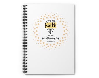 Christian Faith Journal Ladies, Prayer Journal, Quiet Time Journal, Bibel Journaling Notebook, Dankbarkeit Journal Spiral Faith Senfsamen