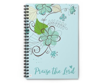 Praise the Lord Theme Journal,  Scripture Memory Journal,  Gratitude Journal, Bible Journaling Notebook,  PTL Prayer Journal, Christian