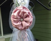 ADORABLE Dusty Rose Pink Pew Bows, Chair Bows, Elegant Wedding Church Aisle Decorations