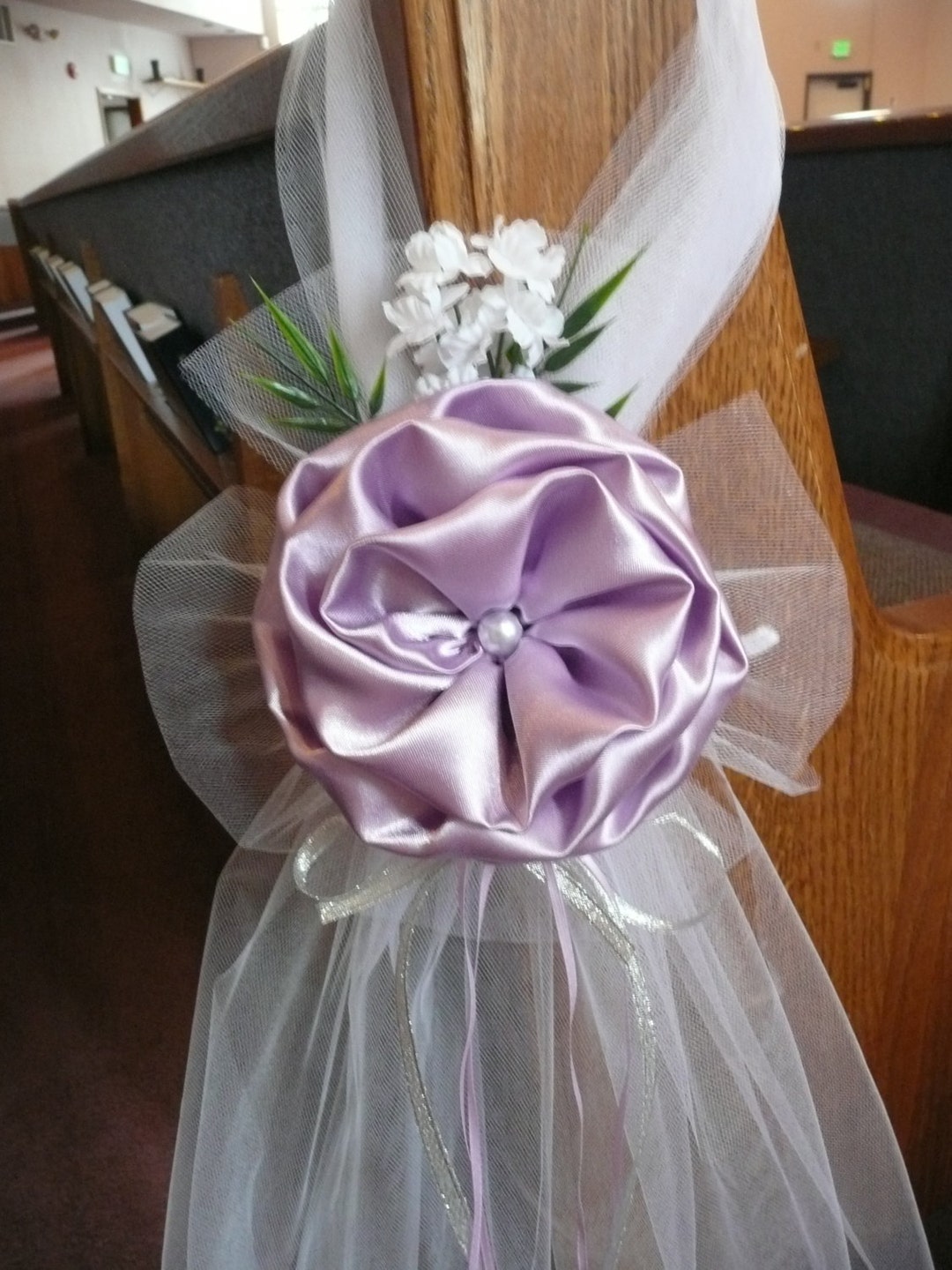 Lilac Lavender Set of 6 Pew Bows Chair Bows Elegant Wedding Etsy