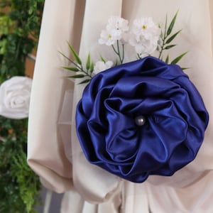 Royal Blue Pew bows, Elegant Wedding Bows Pew Church Aisle Decorations