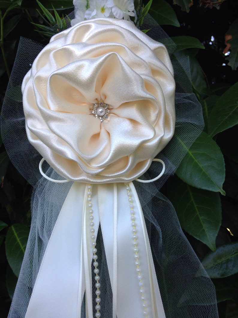 Set of 6 Ivory Creamy Pew Bows Chair Bows Elegant Wedding Etsy