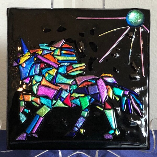 Fused Glass Unicorn Etsy