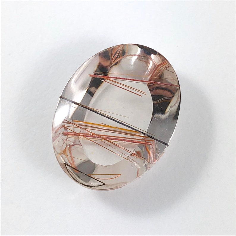 Rutilated Quartz oval cut cabochon 27.01 carats Buy loose or make your own jewelry order image 5