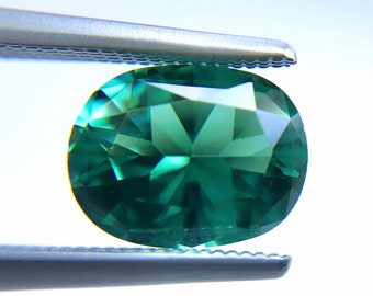 Teal blue green tourmaline cushion cut 1.77 carat loose gemstone - Buy loose or customise