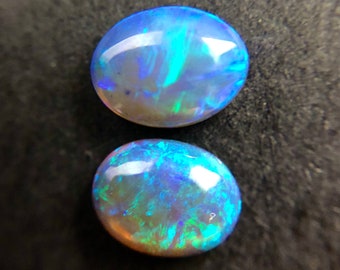 Australian jelly opal matched pair 1.67 carat total loose gemstone - Buy loose or customise