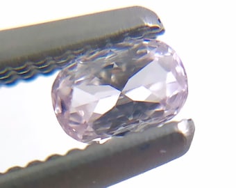 Natural pale pink diamond 0.10ct oval cut loose gemstone - Make your own custom jewelry design.