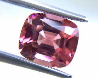 Orange Pink Tourmaline rectangle cushion cut  3.67 carat loose gemstone - Buy loose or customise