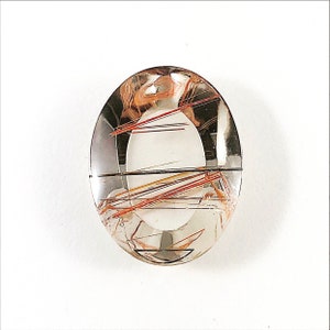 Rutilated Quartz oval cut cabochon 27.01 carats Buy loose or make your own jewelry order image 1