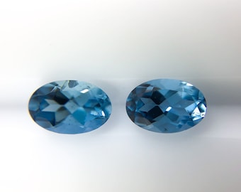 Aquamarine oval cut matched pair total 1.00 carat loose gemstone - Buy loose or Make your own custom jewelry