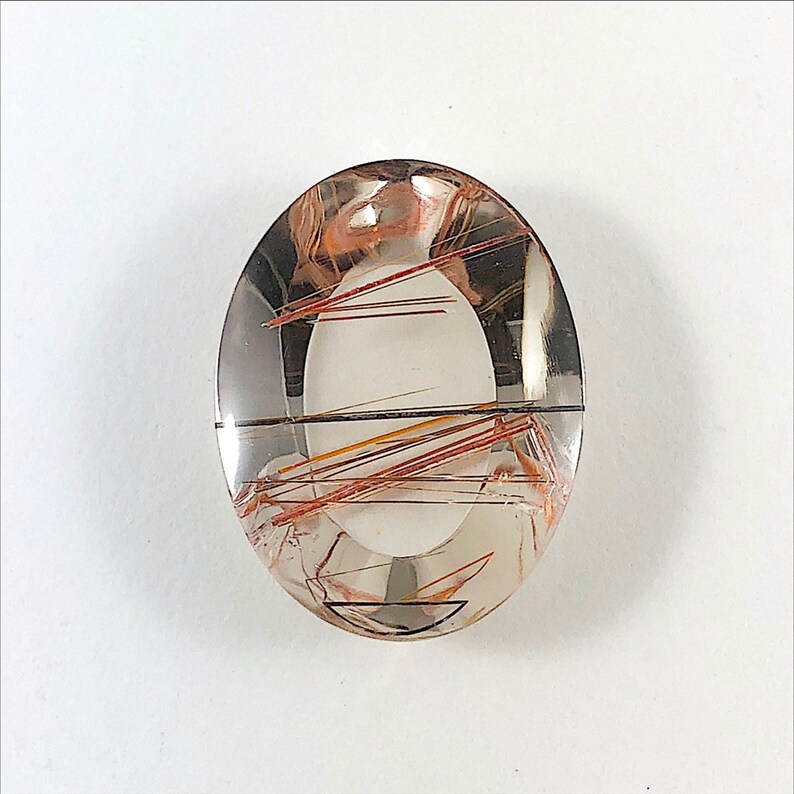 Rutilated Quartz oval cut cabochon 27.01 carats Buy loose or make your own jewelry order image 2