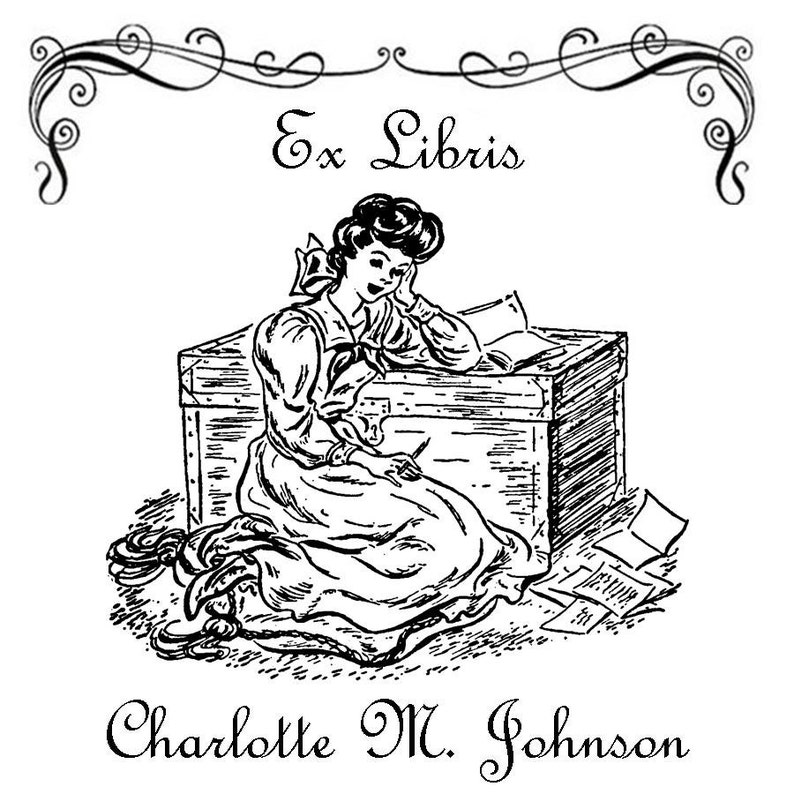 3 X 3 Inch Personalized RUBBER STAMP Betsy Tacy ex Libris Library Stamp