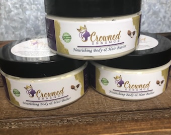 Whipped Shea Butter 3 Jumbo 8 oz Jars For 45 (8oz mega size)  - Hair and Body Butter - Natural Shea Butter - African Shea Butter