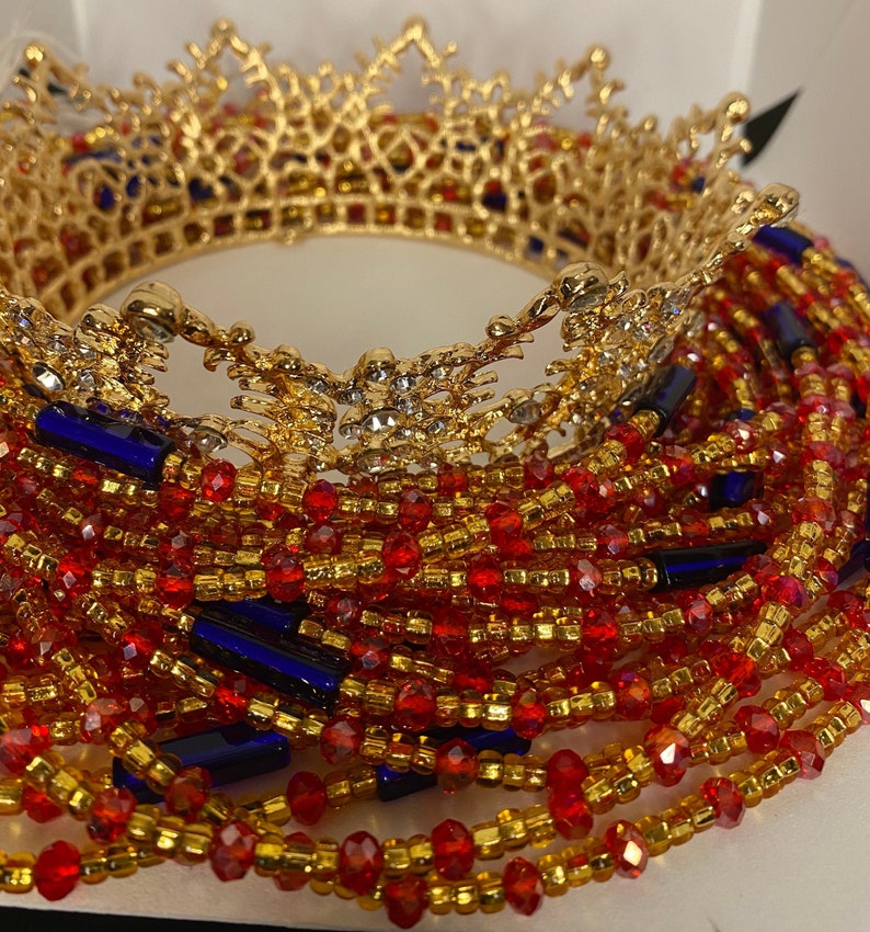 Queen Aurelia waist Beads African Waist Beads Traditional Beads Weight Loss image 4