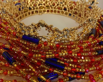 Queen Aurelia waist Beads- African Waist Beads- Traditional Beads- Weight Loss
