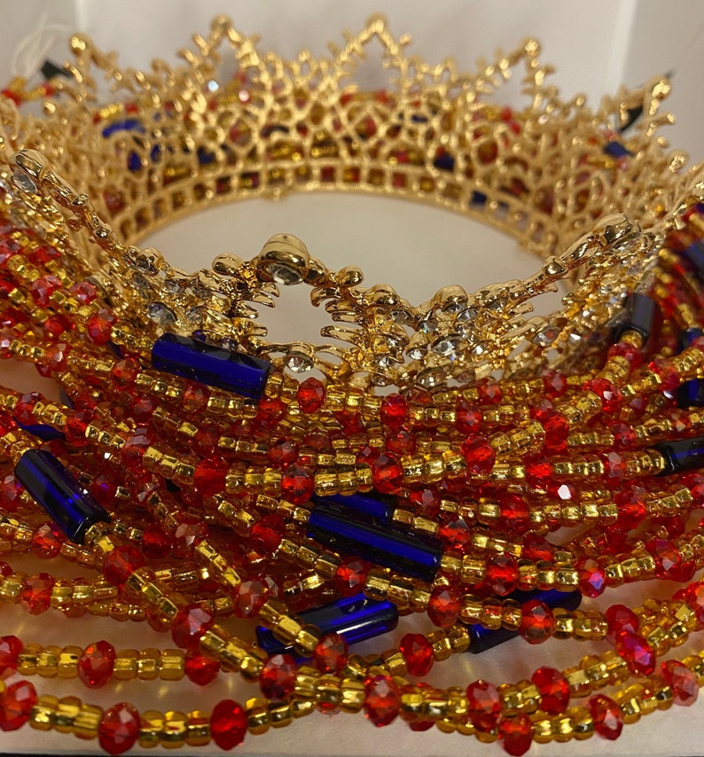 Queen Aurelia waist Beads African Waist Beads Traditional Beads Weight Loss image 1