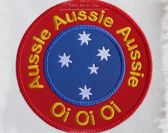 Aussie Aussie Aussie Oi Oi Oi Applique Machine Embroidery Design