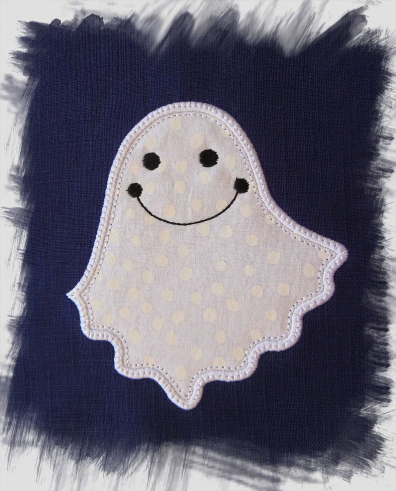 Halloween Ghost Applique Machine Embroidery Design image 4