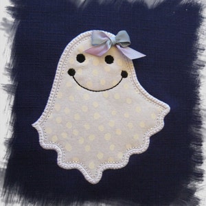 Halloween Ghost Applique Machine Embroidery Design image 3