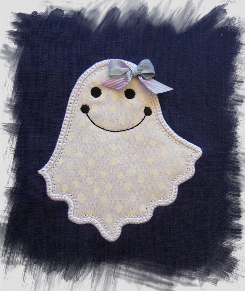 Halloween Ghost Applique Machine Embroidery Design image 3