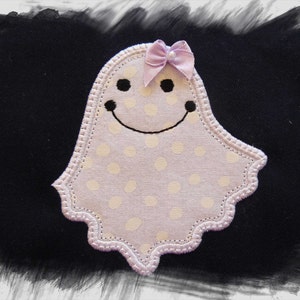 Halloween Ghost Applique Machine Embroidery Design image 1