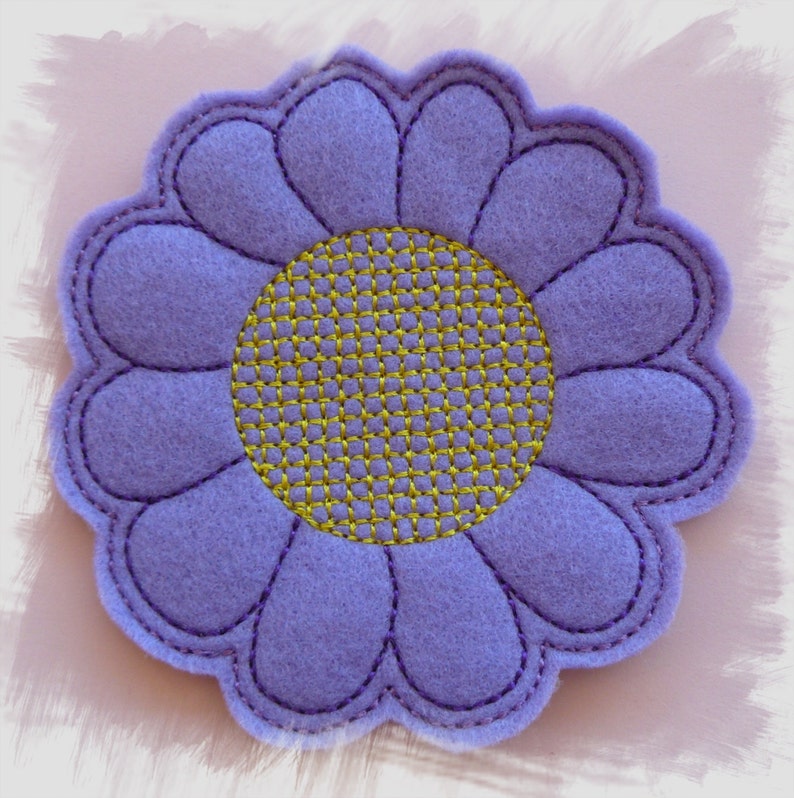 Felt flower coaster in the hoop ith machine embroidery  etsy Felt flower coaster in the hoop ith machine embroidery  etsy
