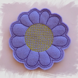 Felt Flower Coaster In The Hoop ITH Machine Embroidery Design image 3