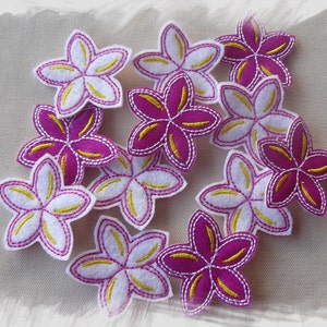 Frangipani #Felties with #Felt or #Glitter Vinyl In The Hoop Machine Embroidery Designs