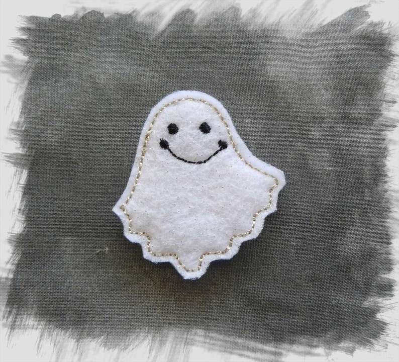 Halloween Ghost Feltie In The Hoop Machine Embroidery Design Etsy