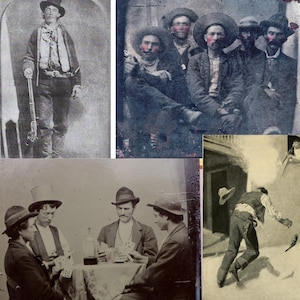 Billy The Kid gunslinging Cowboy outlaw of The Wild West.  available as a photoprint in A5 or A4 and also as a sticker or iron on transfer