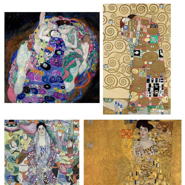 Gustav Klimt arte 8 opzioni di immagine. Scegli di acquistare come stampa fotografica, adesivo, trasferimento a caldo, motivo a punto croce o set di 4 piccoli