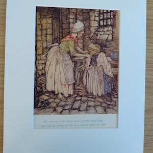 Wind in the Willows  Illustrated by Arthur Rackham.  Vintage 1950 bookplates .  Choose  either Mounted or Unmounted choice of 8 prints