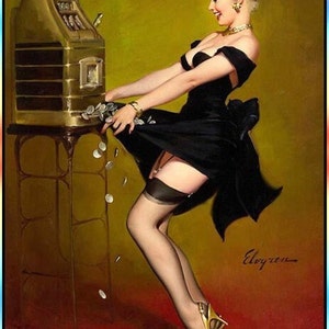 Gil Elvgren vintage Pin up girl(+9) Kreuzstichmuster/ Fotodruck/ Aufbügler/Sticker/ Kreuzstichvorlage DMC oder ANCHOR Stickgarne