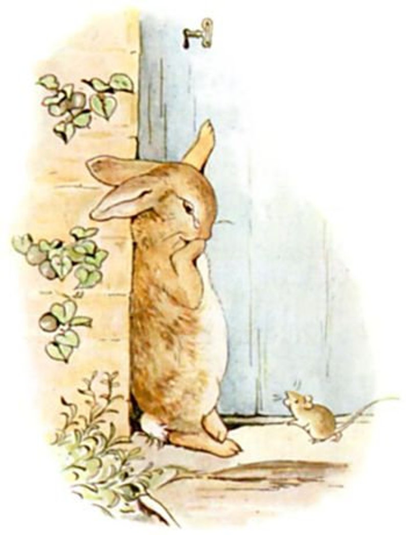Peter Rabbit Original Tail The TALE of PETER RABBIT Original Vintage Print 1910 in Cream Card ...
