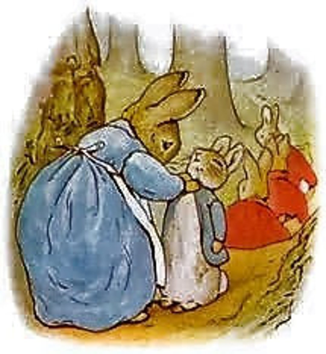 The TALE of PETER RABBIT Original Vintage Print 1910 in Cream Card ...