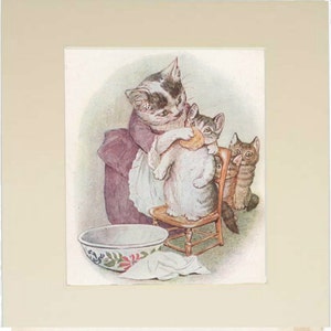 The Tale Of Tom Kitten original Vintage print  from 1908 -  by Beatrix Potter. mounted choice of 10 prints