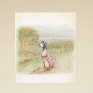The Tale Of Jemima Puddleduck original Vintage print  from 1909-  by Beatrix Potter. mounted choice of 10 prints