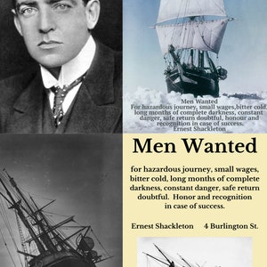 Sir Ernest Shackleton i jego statek THE ENDURANCE – wybierz spośród 8 różnych wydruków zdjęć w formacie A4 lub A5 lub wybierz zestaw wszystkich 4 w formacie A6