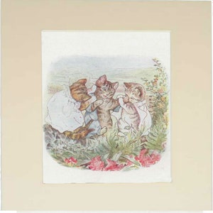 The Tale Of Tom Kitten original Vintage print  from 1908-  by Beatrix Potter. mounted choice of 10 prints