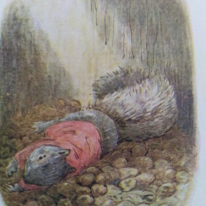 The Tale of Timmy Tiptoes original Vintage Druck aus den 1920er Jahren von Beatrix Potter wunderschönes nostalgisches Kunstwerk