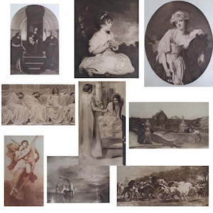Fotoincisione antica del dipinto tratta da The Hundred Best Pictures capovolta su carta di supporto originale compilata nel 1901 da Charles Letts