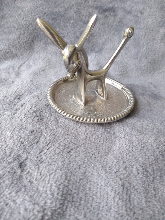 Vintage Silver Plated Donkey Ring holder by Seba.… - image 2