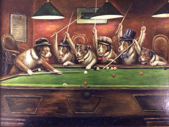 dogs playing poker by cassius marcellus coolidge