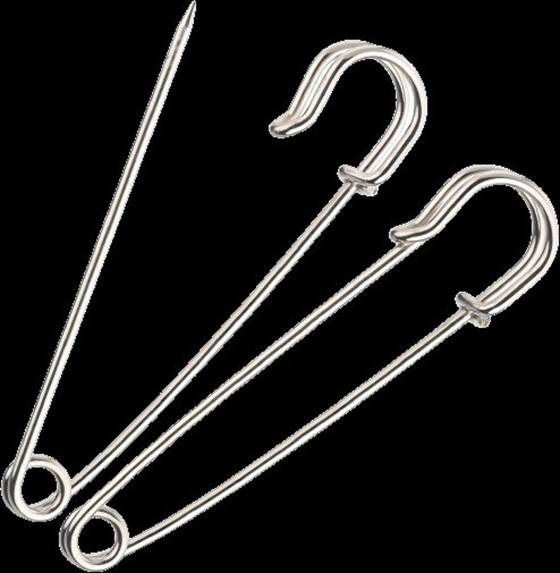 Kilt Pins metal 70mm/ 3 silver color, Celtic Highland Scottish / Irish Tartan traditional pin for kilts, shawl, scarf, brooch FREEPOST UK image 2