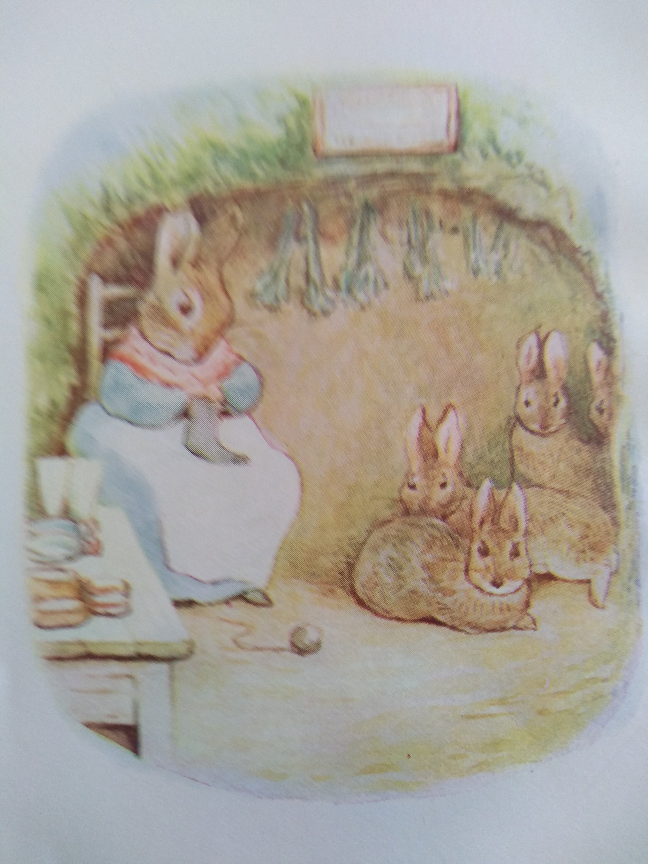 The Tale of Benjamin Bunny original Vintage print  from 1920's- by Beatrix Potter gorgeous nostalgic artwork