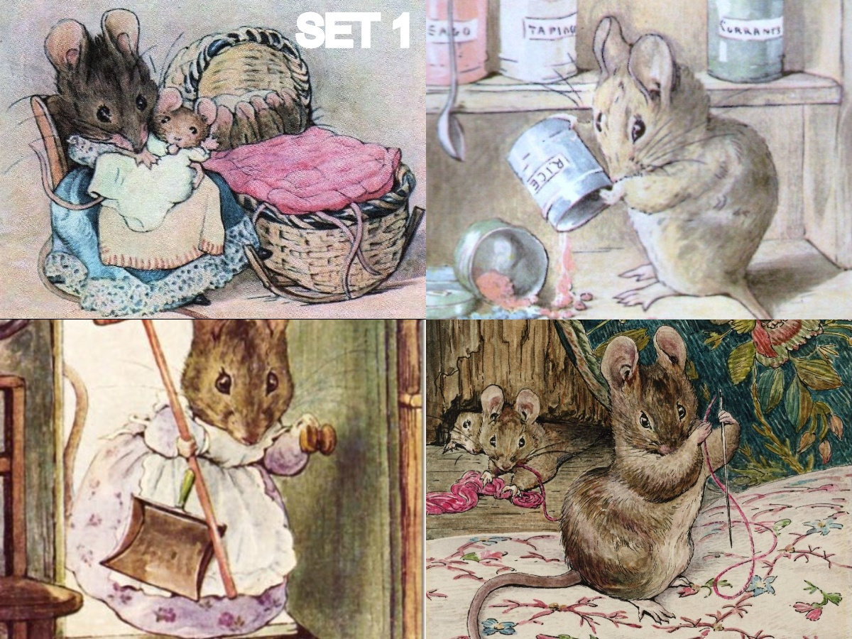 Beatrix Potter Hunca Munca & Mice Cross Stitch Chart Available in